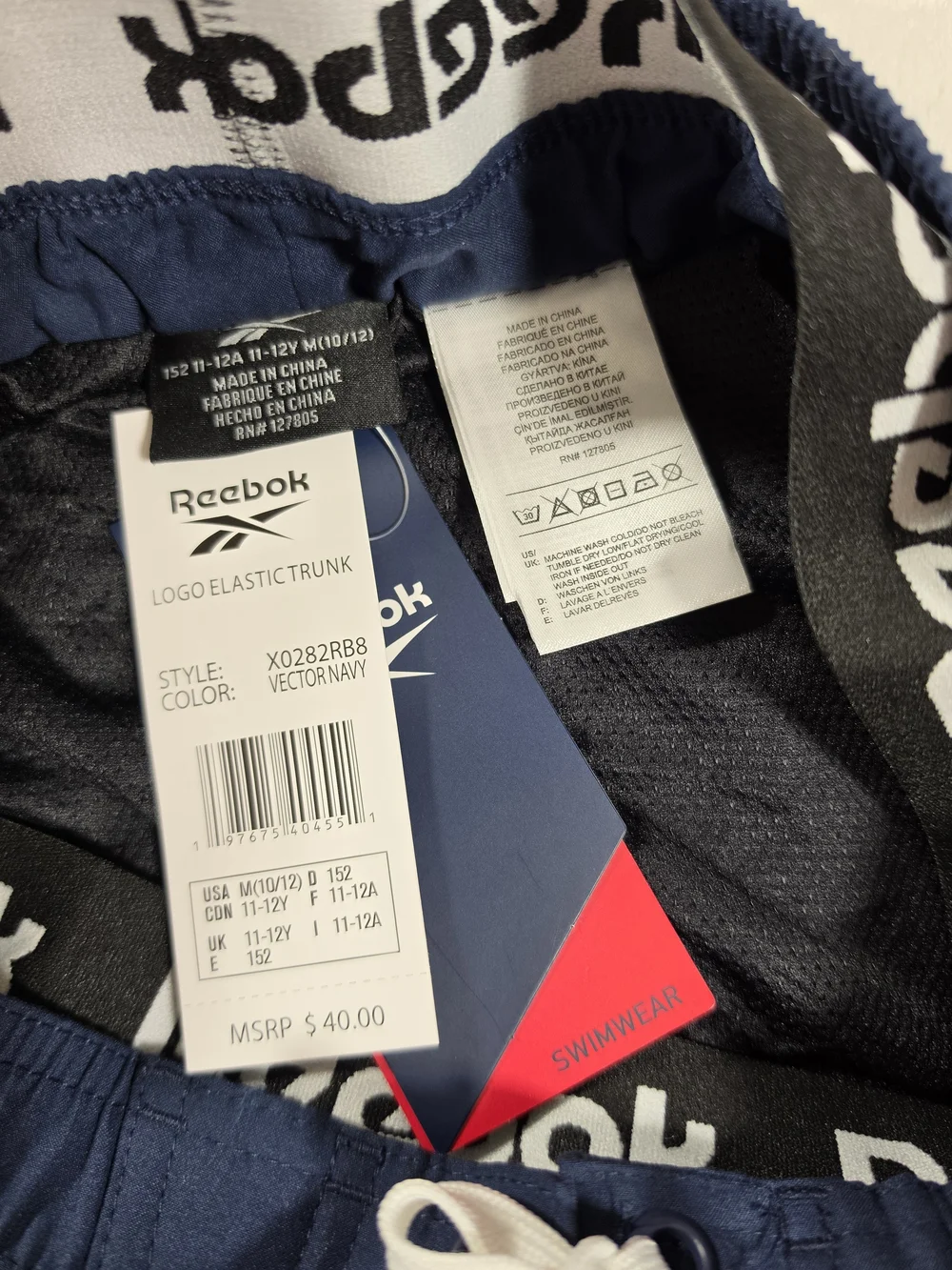 Reebok swim trunks